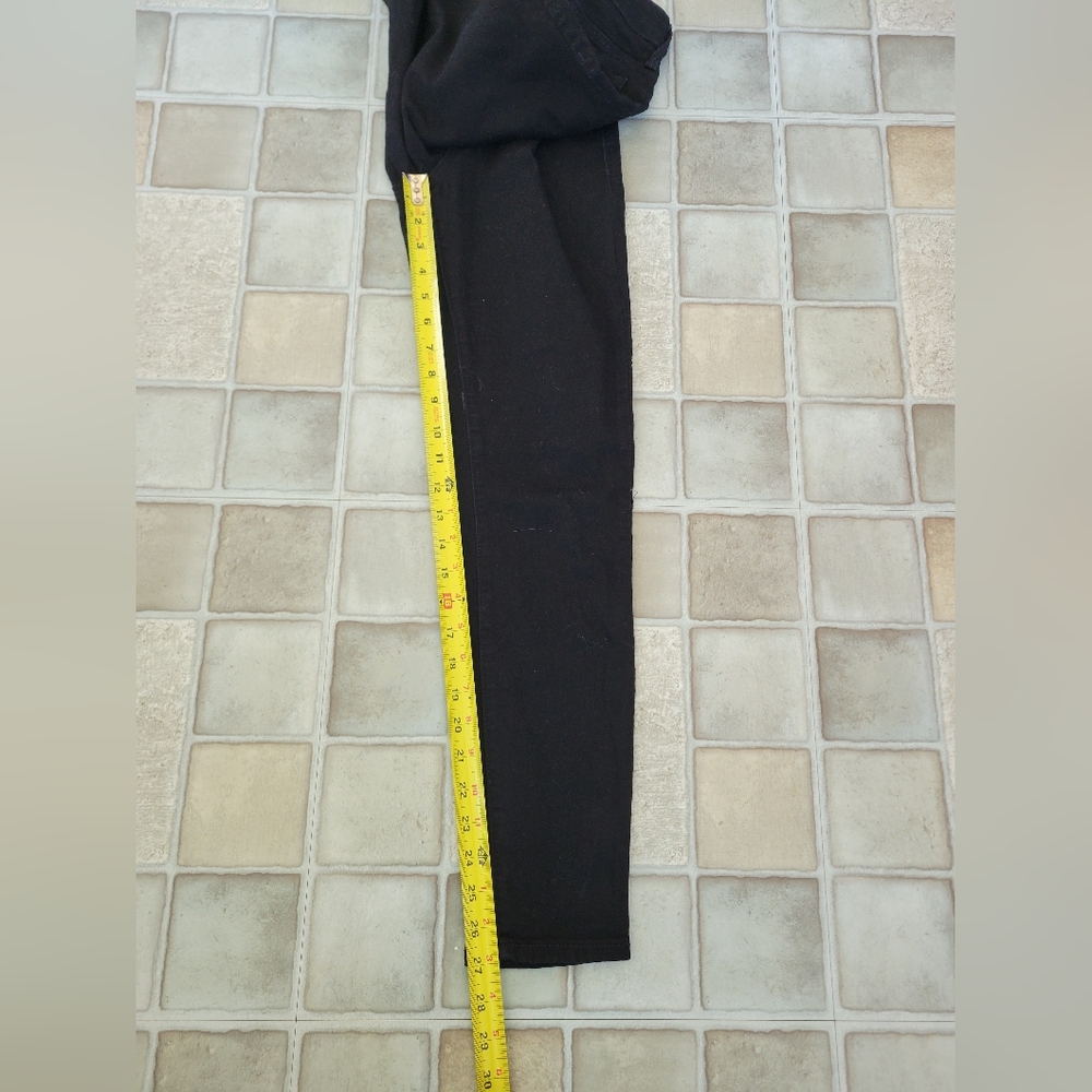 Old Navy Rockstar Mid-Rise Skinny Jeans In Black Size 6 Short - Picture 7 of 8